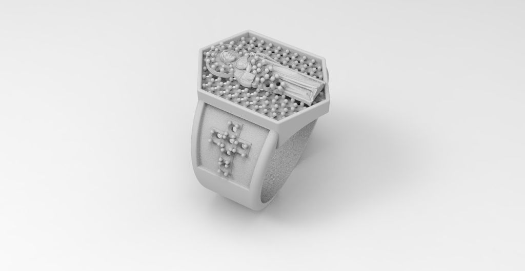 anillo san judas  3D print model_4