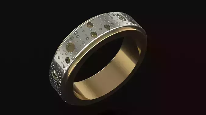 Moon ring 3D print model