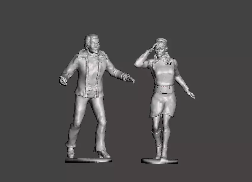 SPACE 1999 Tony Verdeschi and Maya toy figurines 3D print model_0