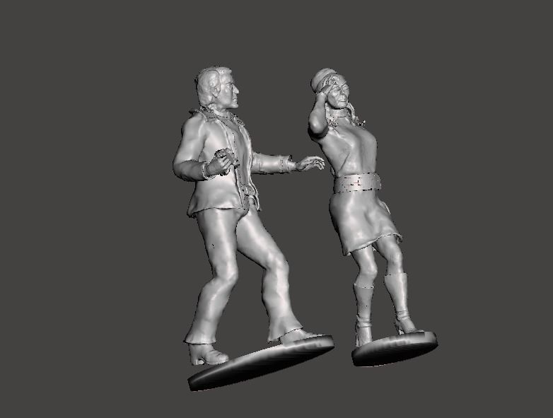 SPACE 1999 Tony Verdeschi and Maya toy figurines 3D print model_2