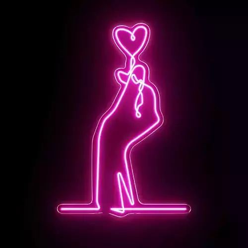 Finger Heart Neon Sign