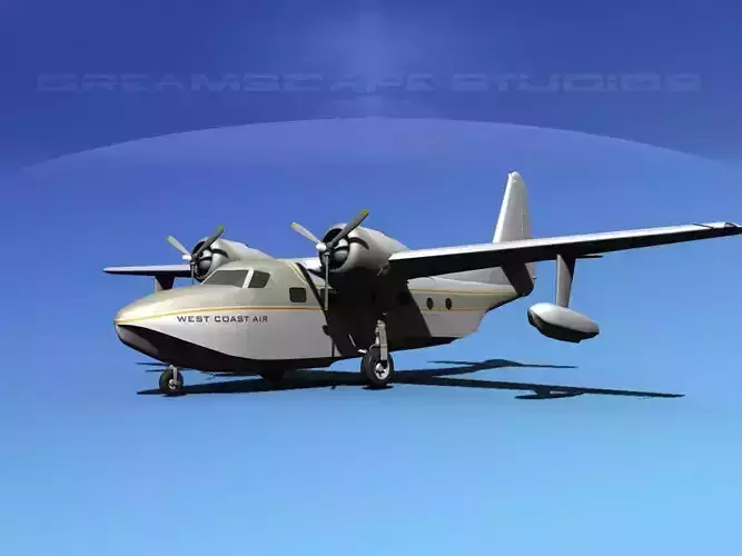 Grumman G-73 Mallard West Coast Air 3D model