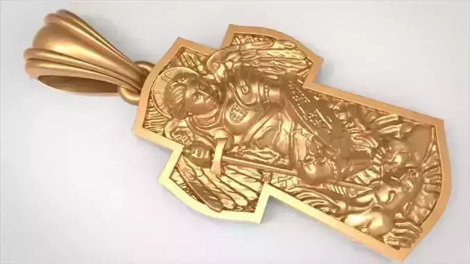 Archangel Michael Medallion Pendant Necklace Charm Jewelry