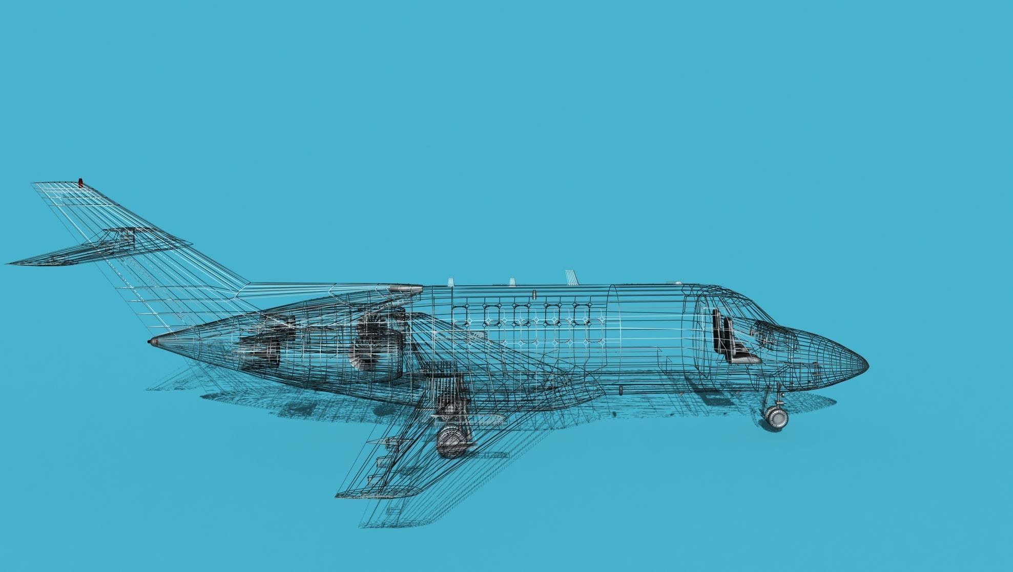 British Aerospace 125 Dominie V00 3D model_15