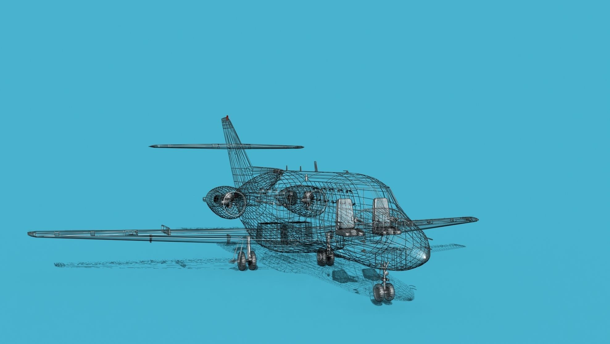 British Aerospace 125 Dominie V00 3D model_13