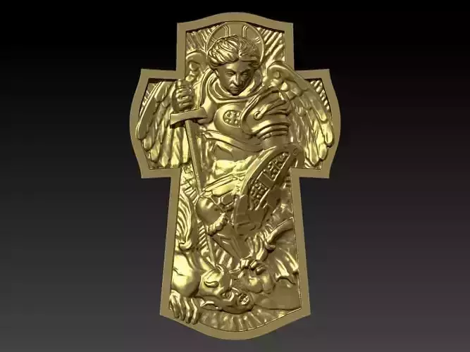 Archangel Michael Medallion Pendant Necklace Charm Jewelry 