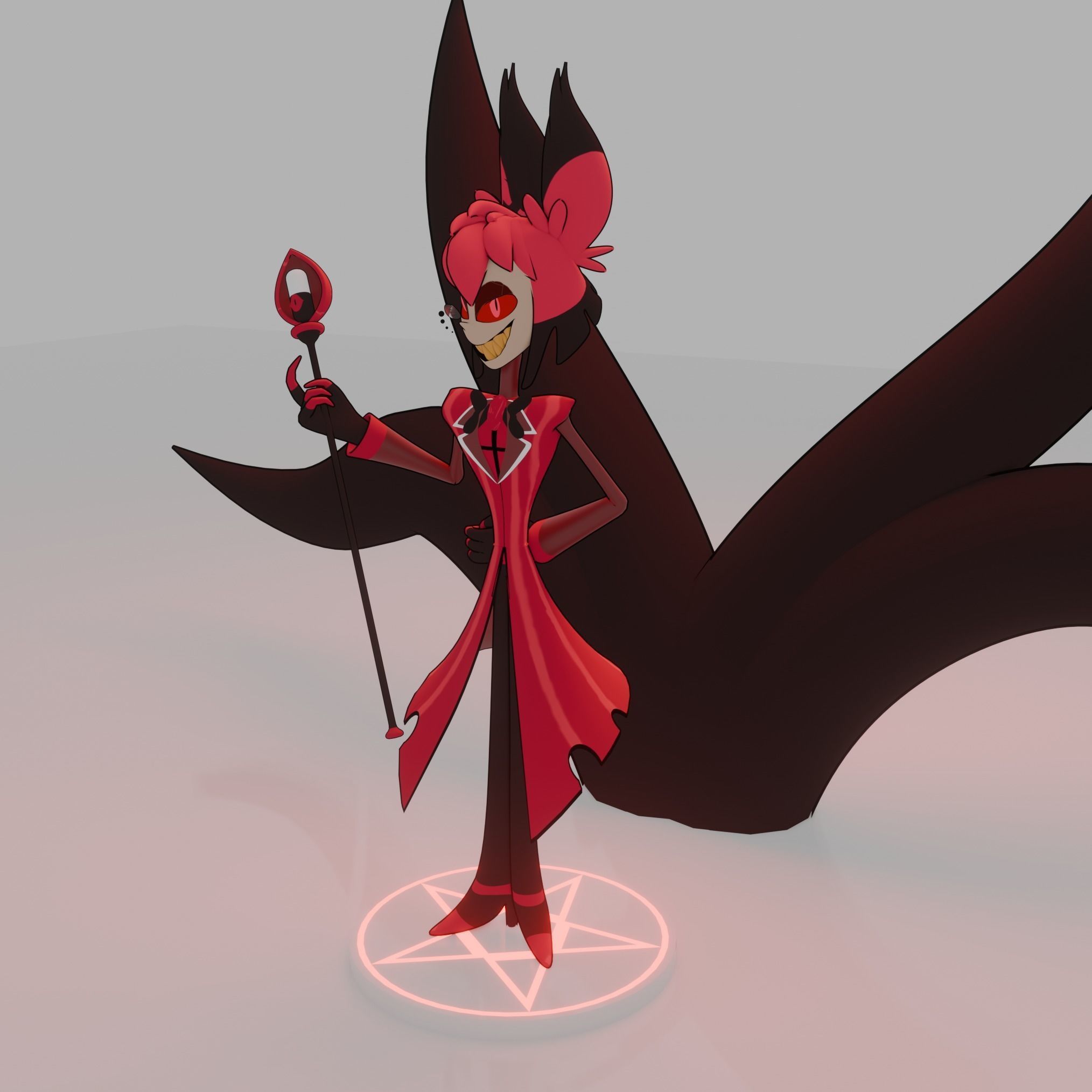 Alastor Hazbin Hotel Low-poly 3D model_3