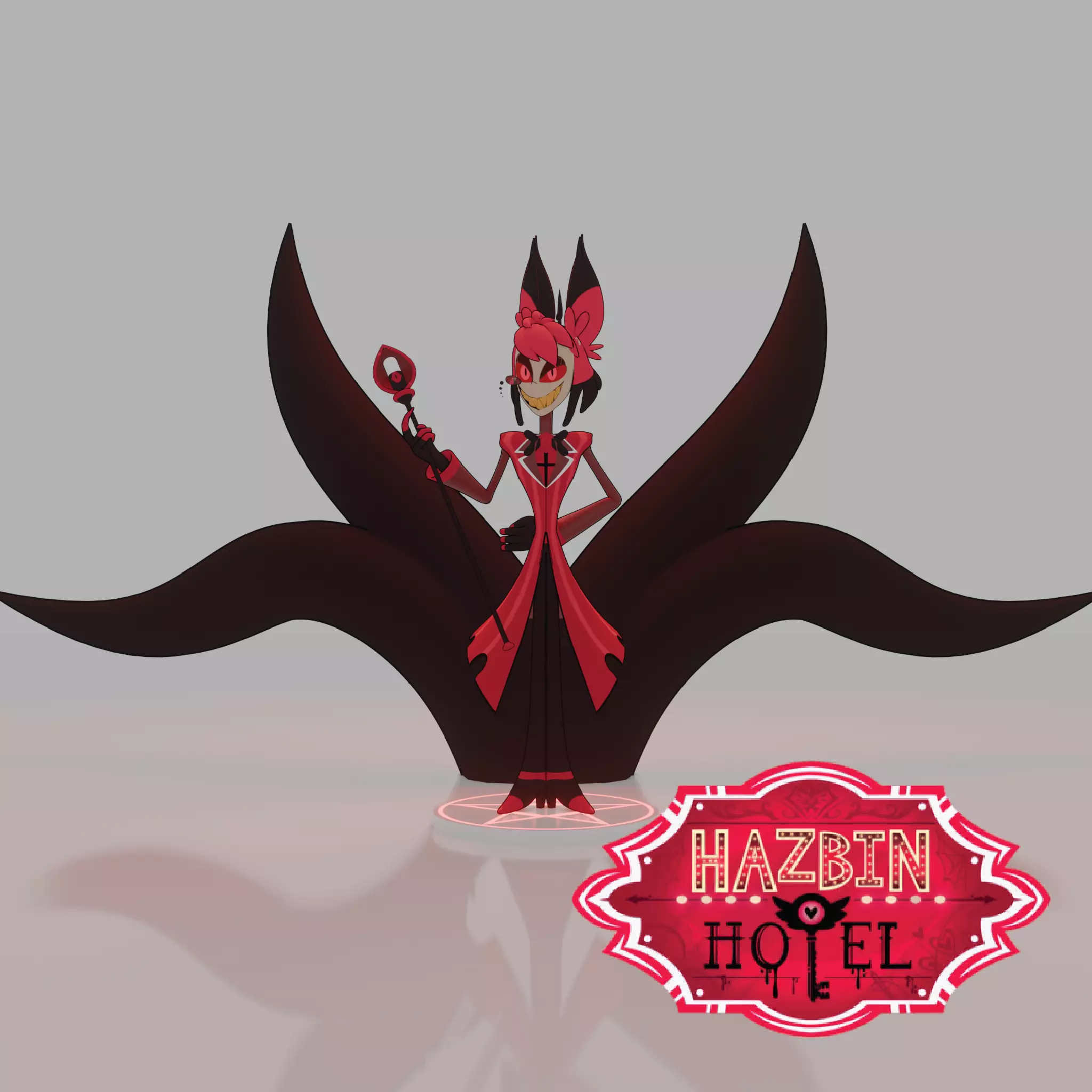 Alastor Hazbin Hotel Low-poly 3D model_0
