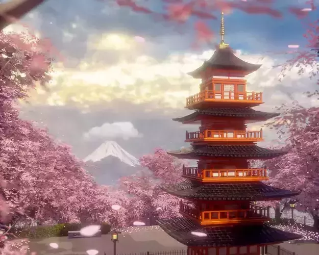 Arakurayama Sengen Park Japan 3d 3D model