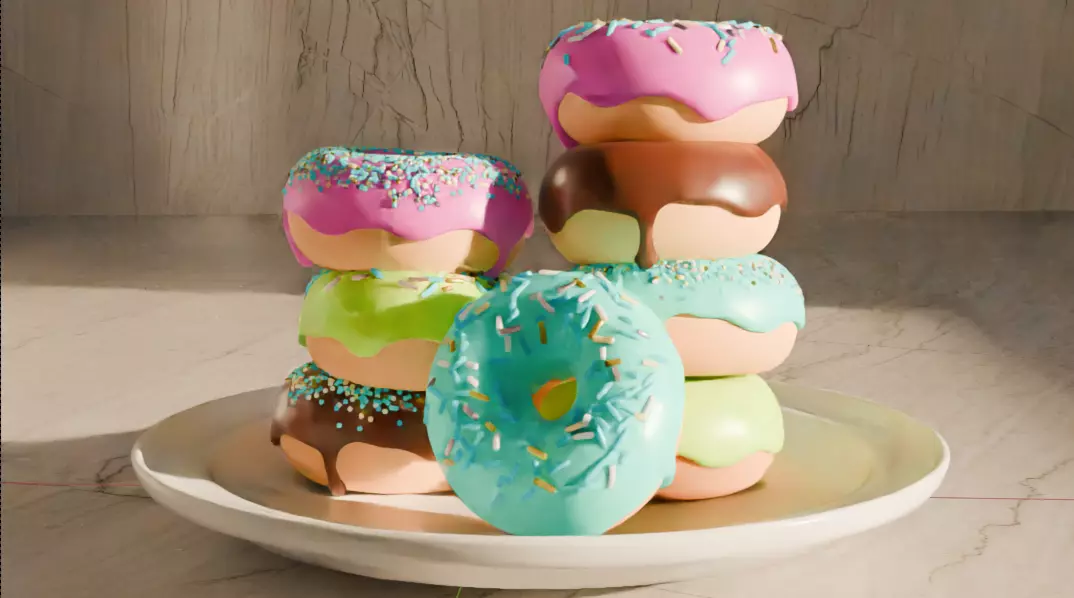 7 Donuts in  the kitchen 3D print model_0