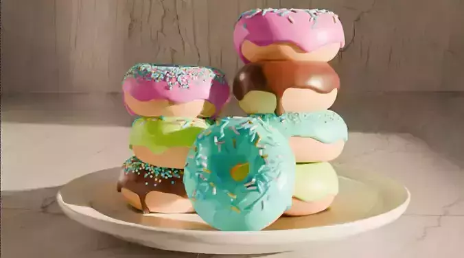 7 Donuts in  the kitchen 3D print model