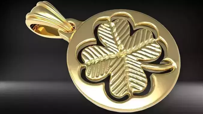 Lucky 4 Leaf Clover Charm necklace pendant Jewelry