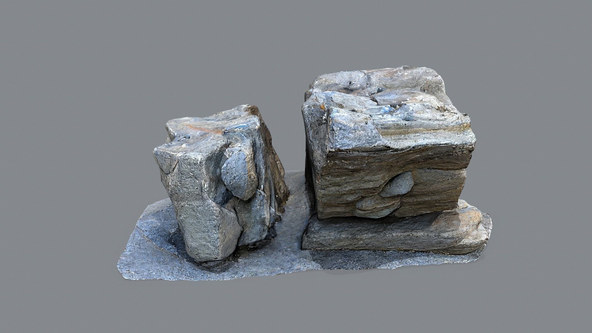 cliff rocks Low-poly 3D model_18
