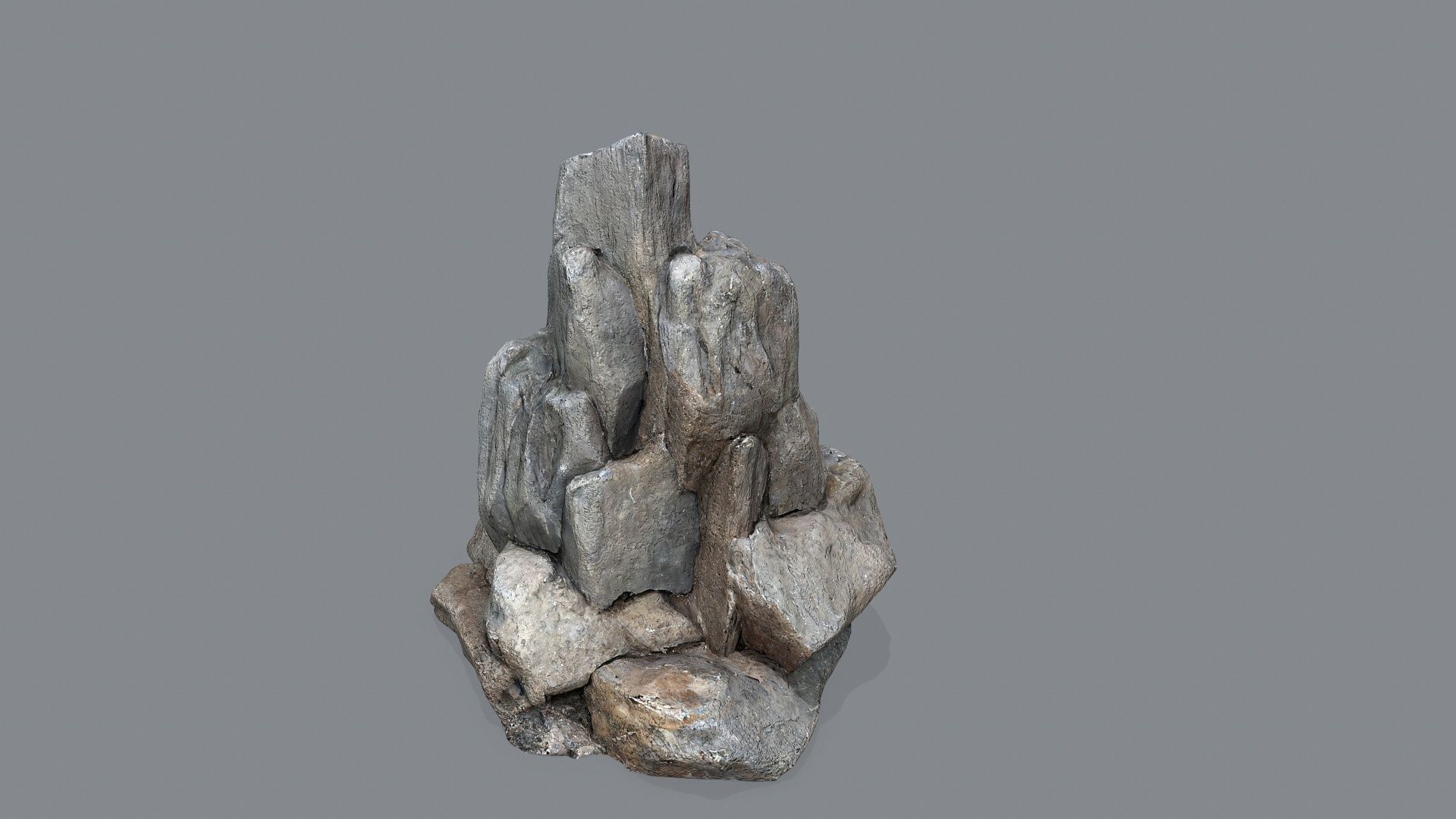 cliff rocks Low-poly 3D model_13
