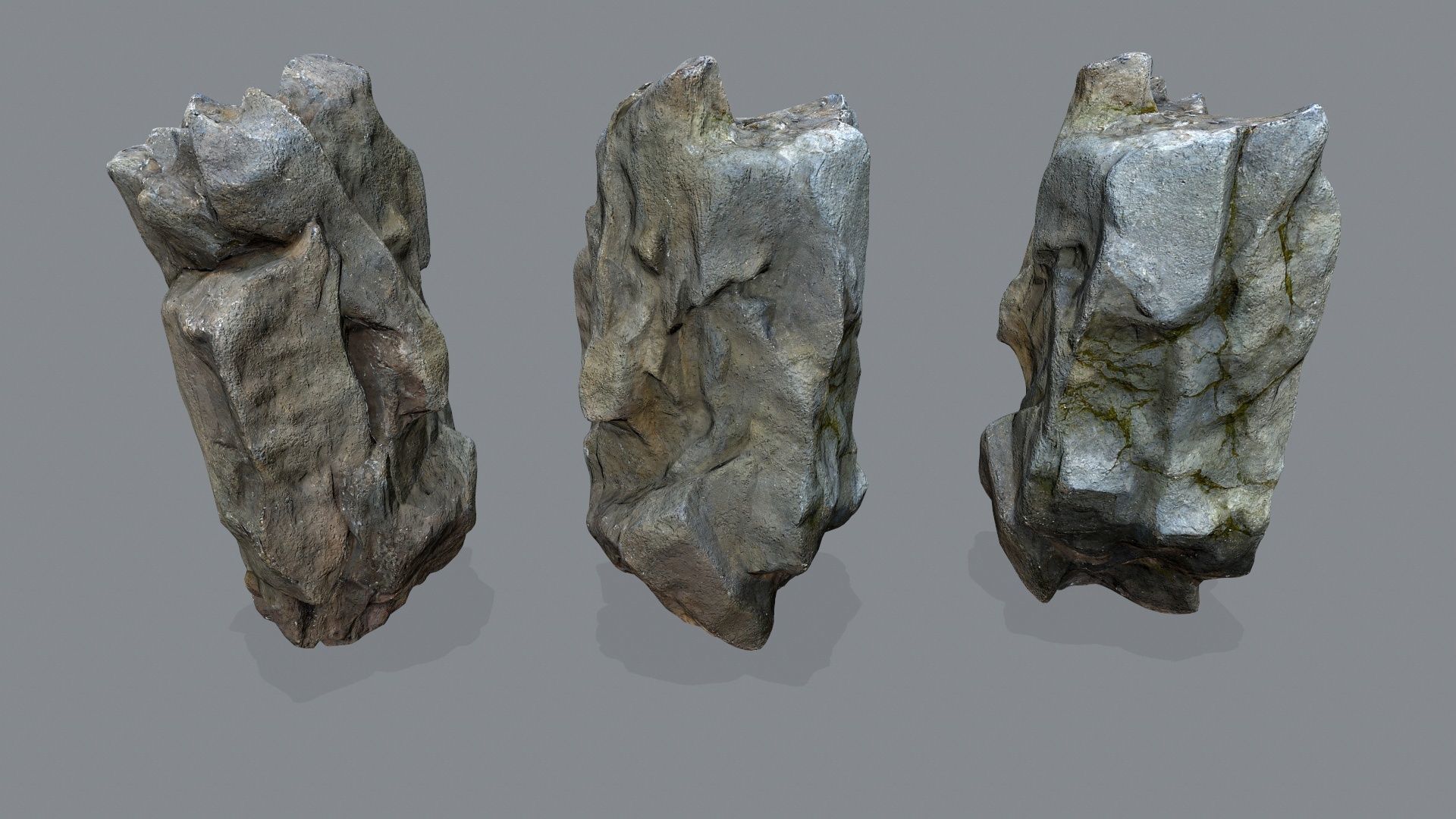 cliff rocks Low-poly 3D model_8