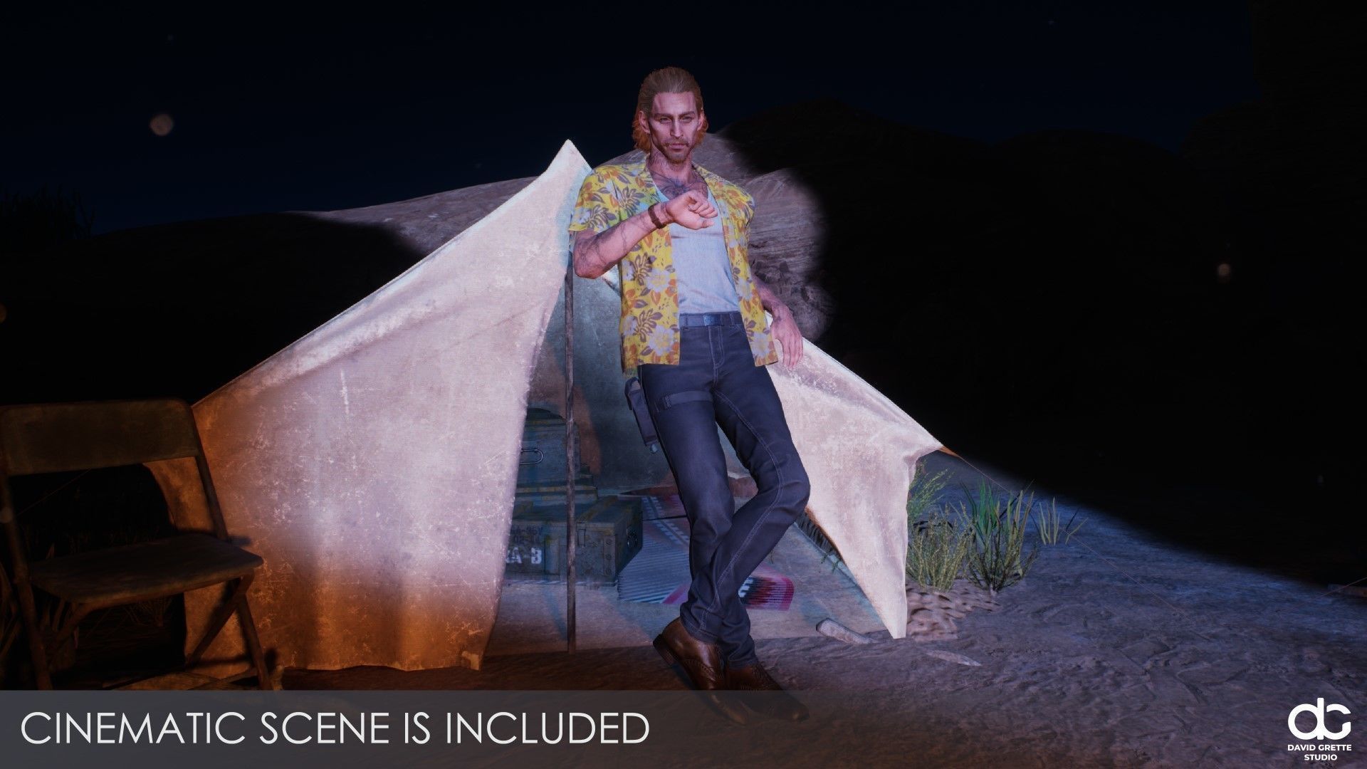 Adventure Character Christopher from Pack 1 Low-poly 3D model_10