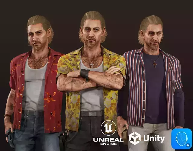 Adventure Character Christopher from Pack 1 Low-poly 3D model