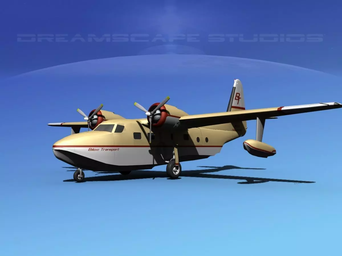 Grumman G-73 Mallard Biloxi Transport 3D model