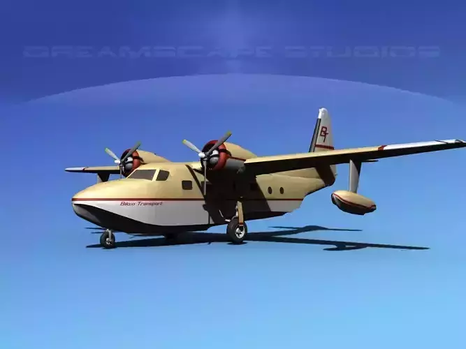Grumman G-73 Mallard  Biloxi Transport 3D model