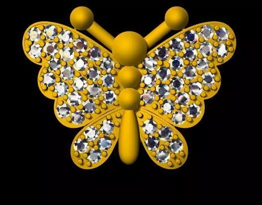 butterfly pendant 3dm file 3D print model