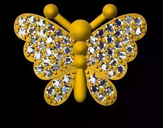 butterfly pendant 3dm file