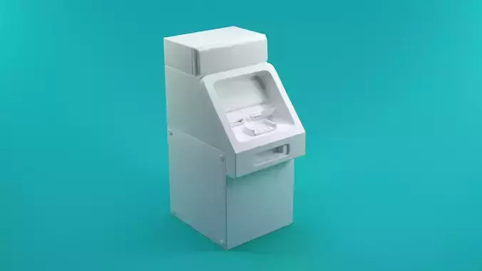 Cartoon ATM bank machine cash machine