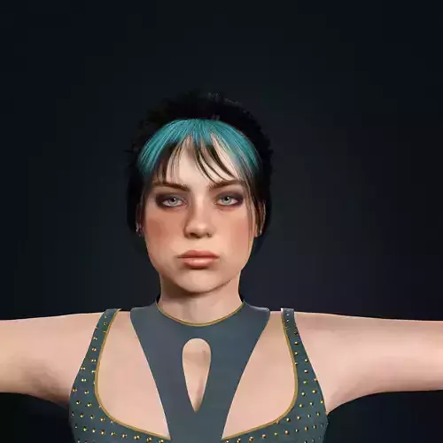 billie Eilish 3D Model - Hyper Realistic