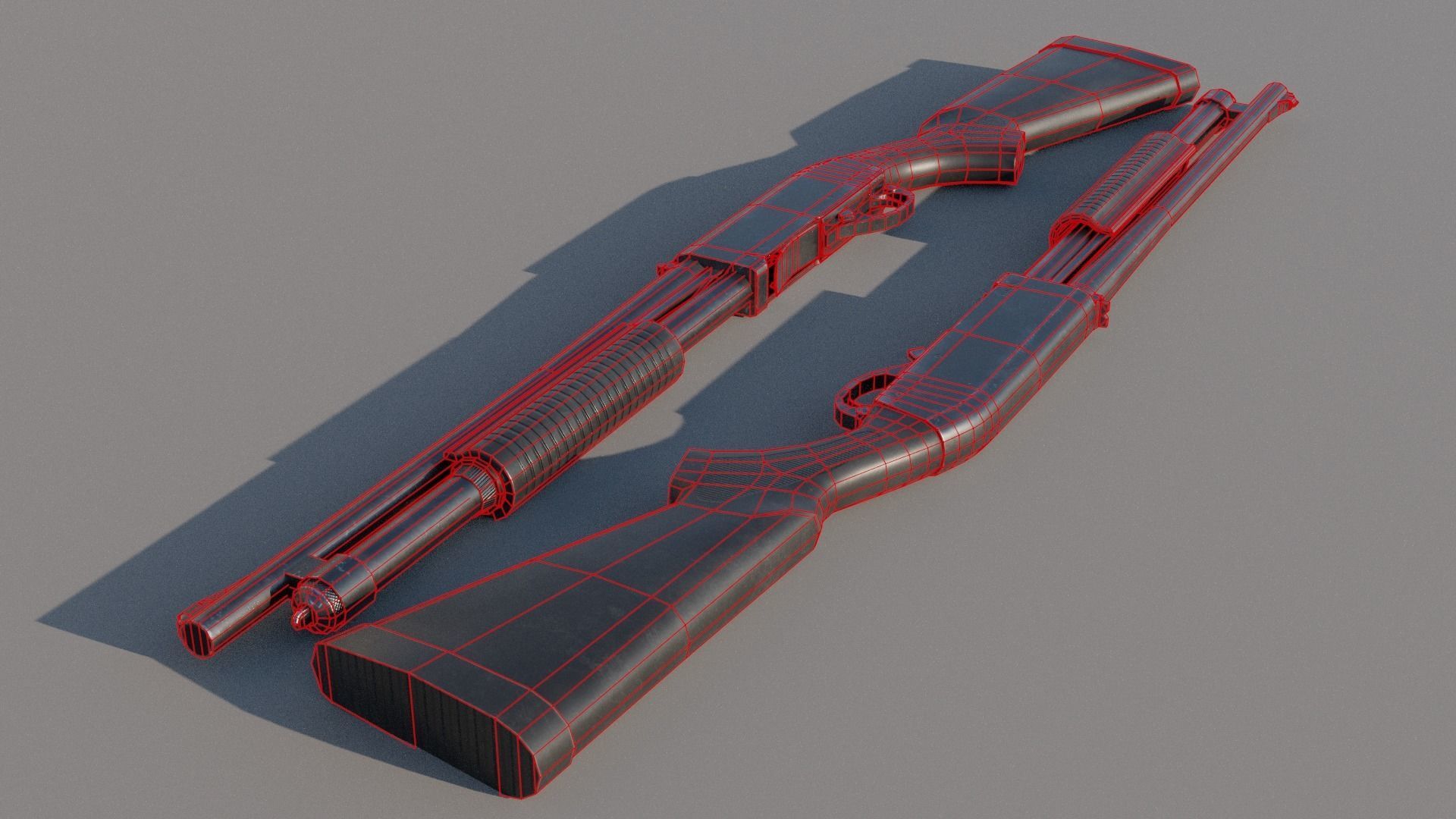 Remington Model 870 Free low-poly 3D model_5