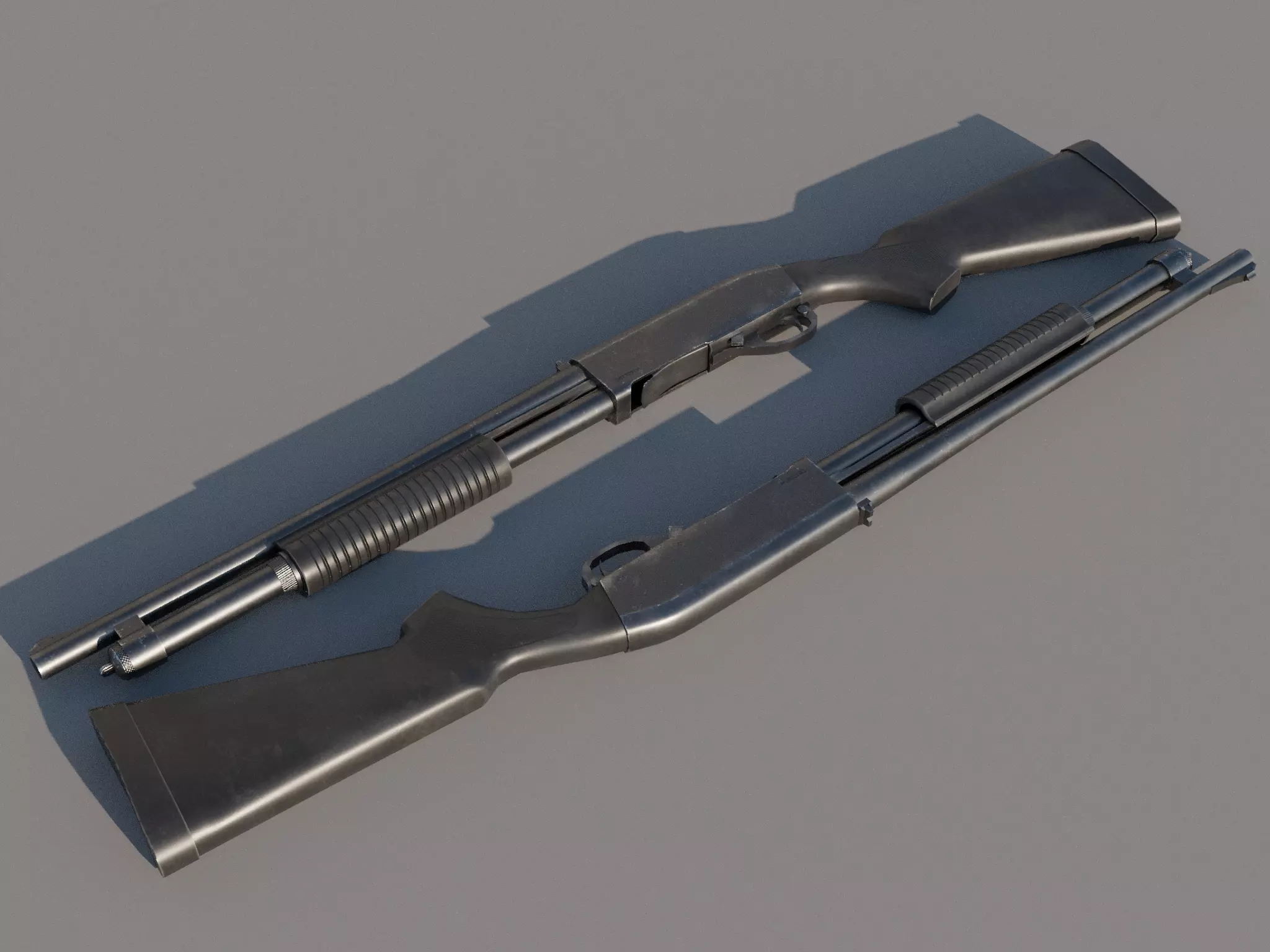 Remington Model 870 Free low-poly 3D model_0