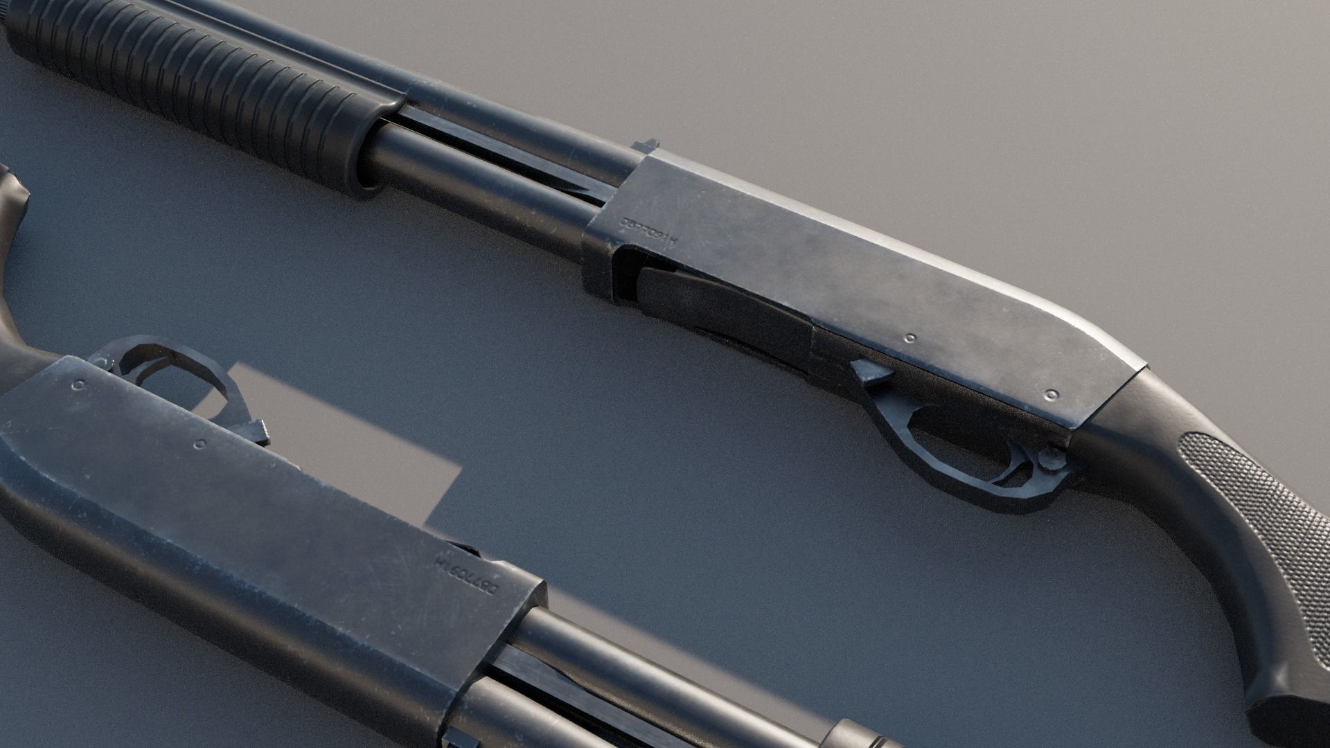 Remington Model 870 Free low-poly 3D model_2