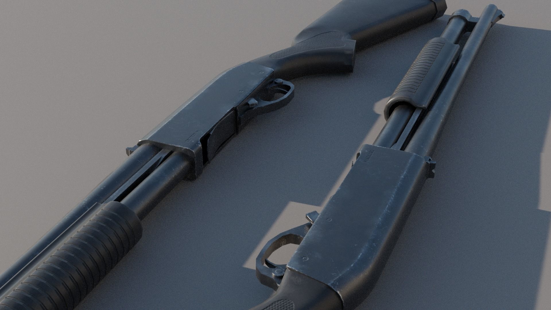 Remington Model 870 Free low-poly 3D model_1