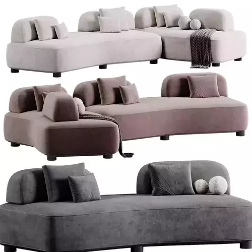 Curve Sofa By Art Nova 01 3D model