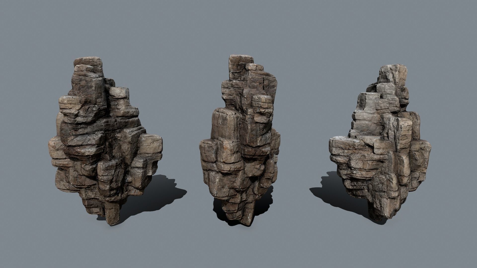 desert rocks Low-poly 3D model_3