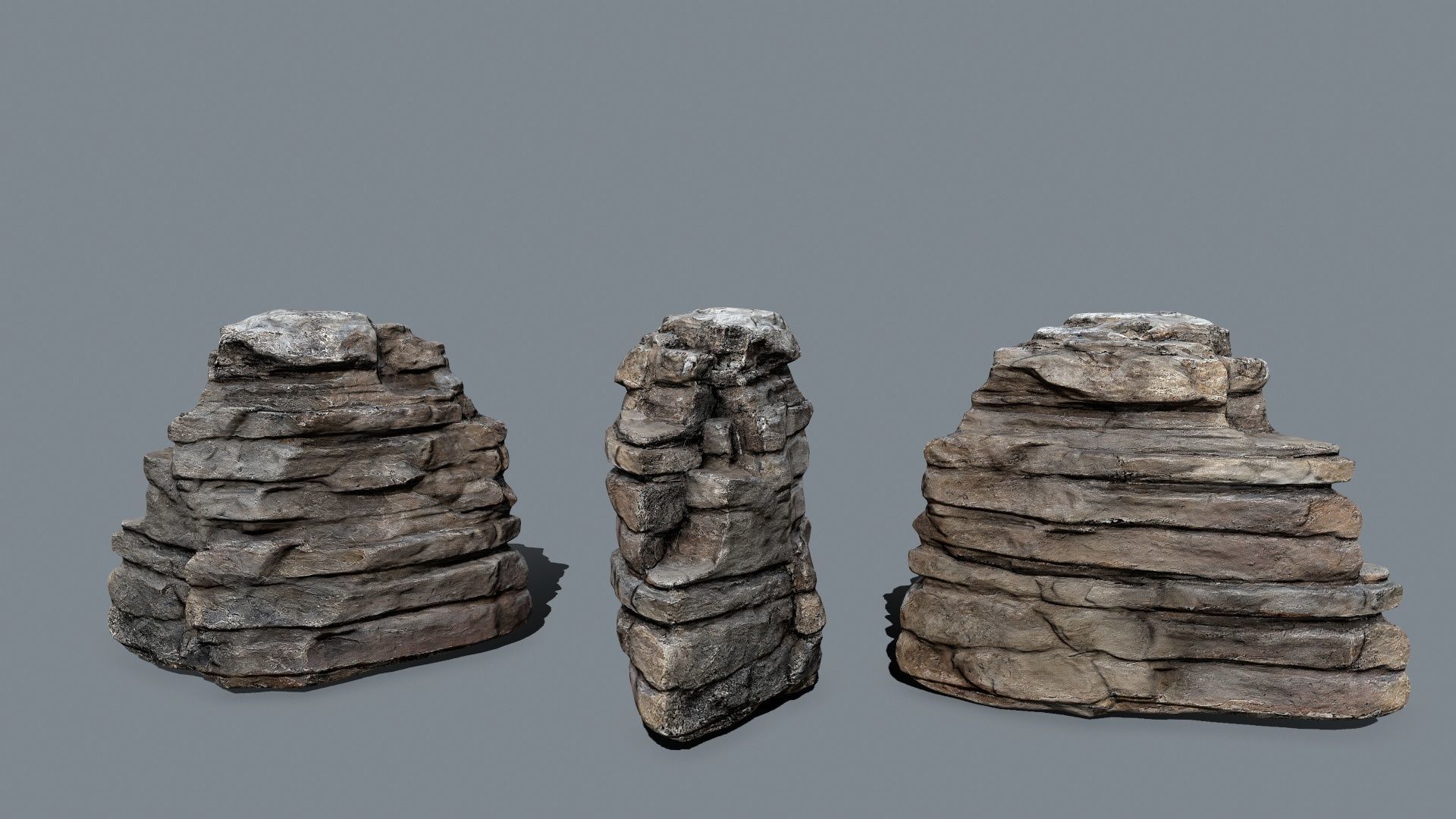 desert rocks Low-poly 3D model_6