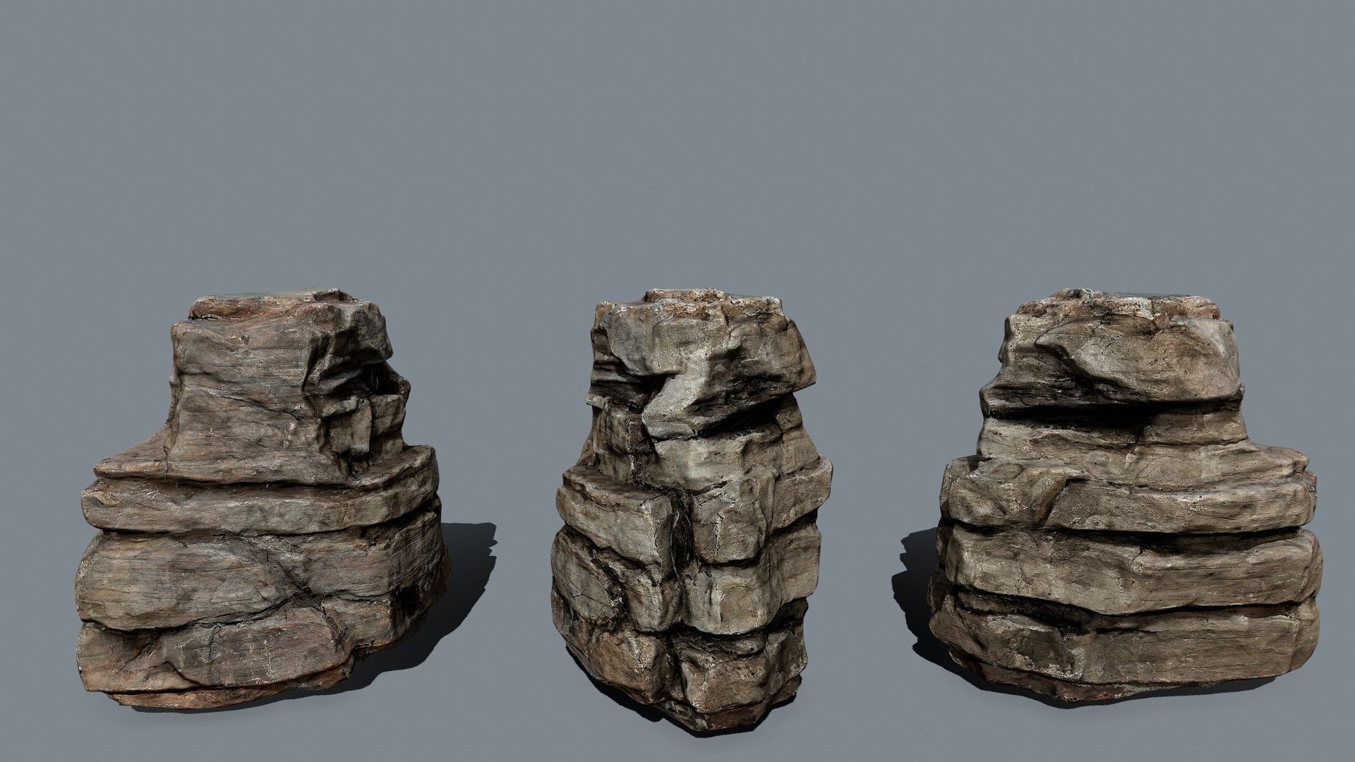 desert rocks Low-poly 3D model_7