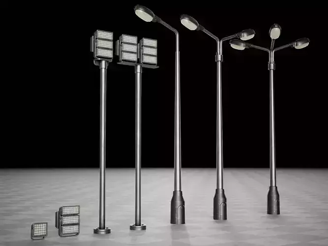 Lamp Street Light Poles and Spotlights