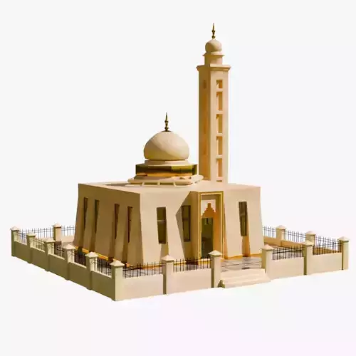 Sarwar Masjid 01 Low-poly 3D model