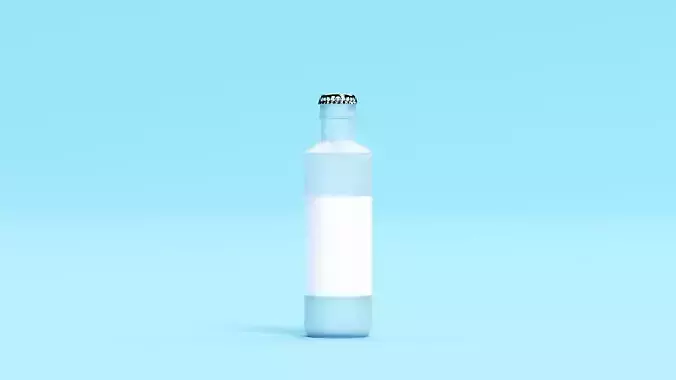 Frosted Clear Glass Bottle