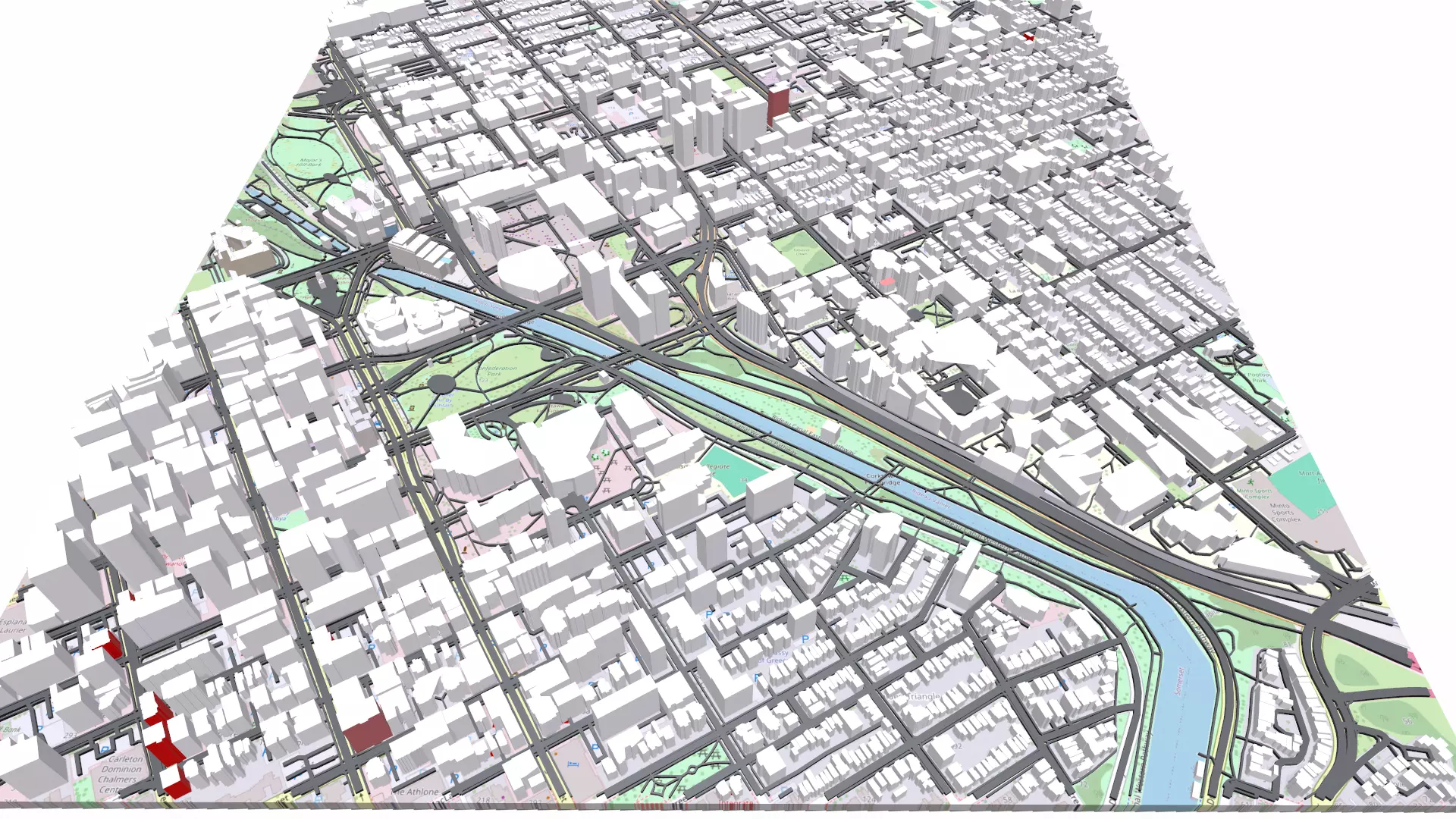 Cityscape Ottawa Canada 3D print model