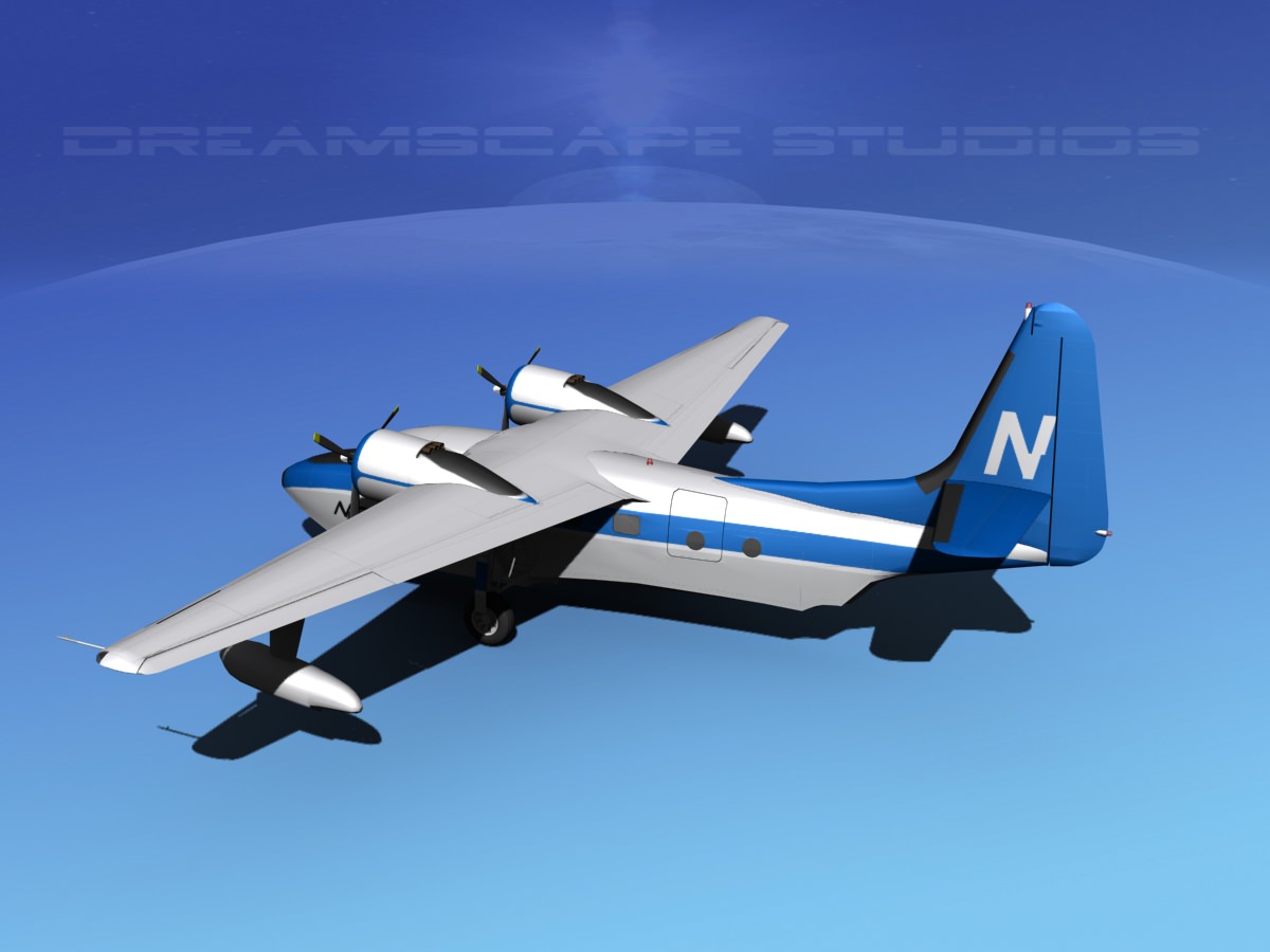 Grumman G-73 Mallard Nordair 3D model_8