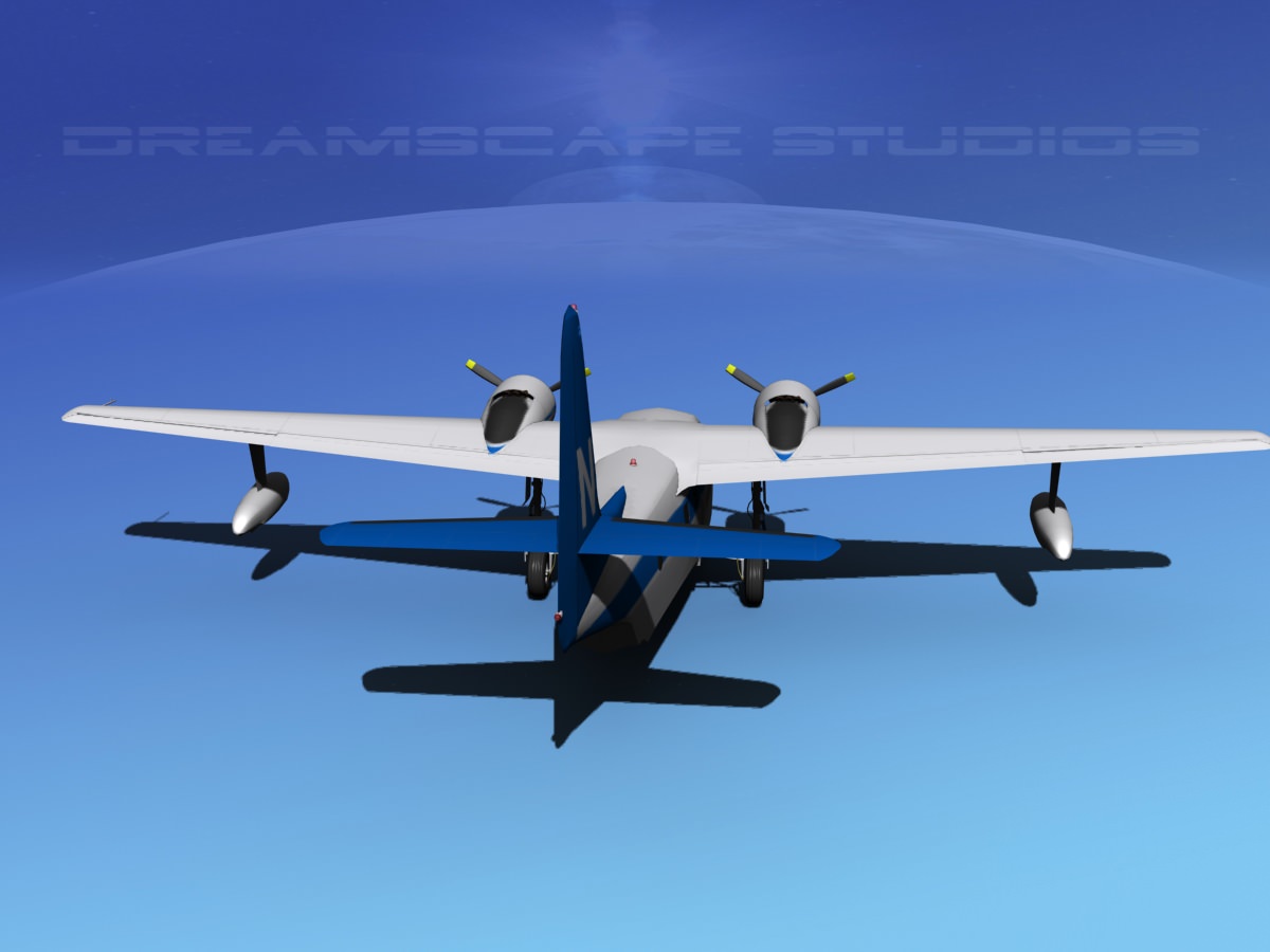 Grumman G-73 Mallard Nordair 3D model_7