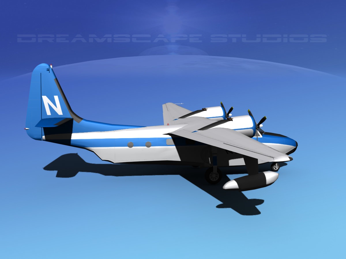 Grumman G-73 Mallard Nordair 3D model_4