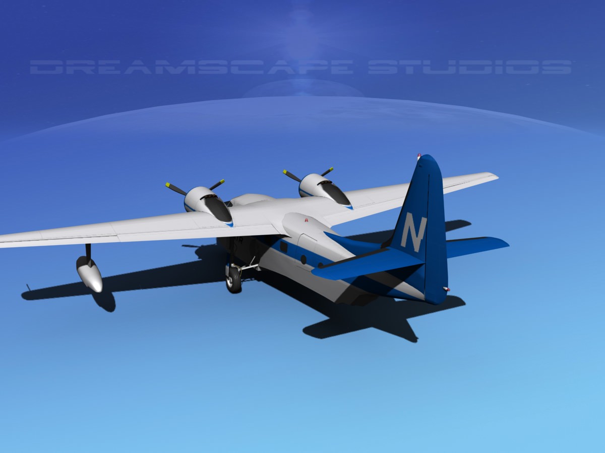 Grumman G-73 Mallard Nordair 3D model_6