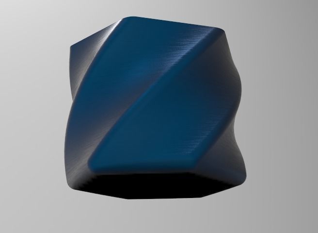 Modern Angular Flower Vase ready for 3D printing 3D model_16