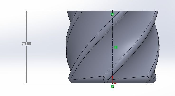 Modern Angular Flower Vase ready for 3D printing 3D model_8