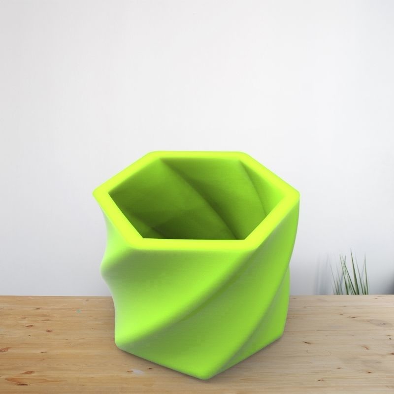 Modern Angular Flower Vase ready for 3D printing 3D model_9