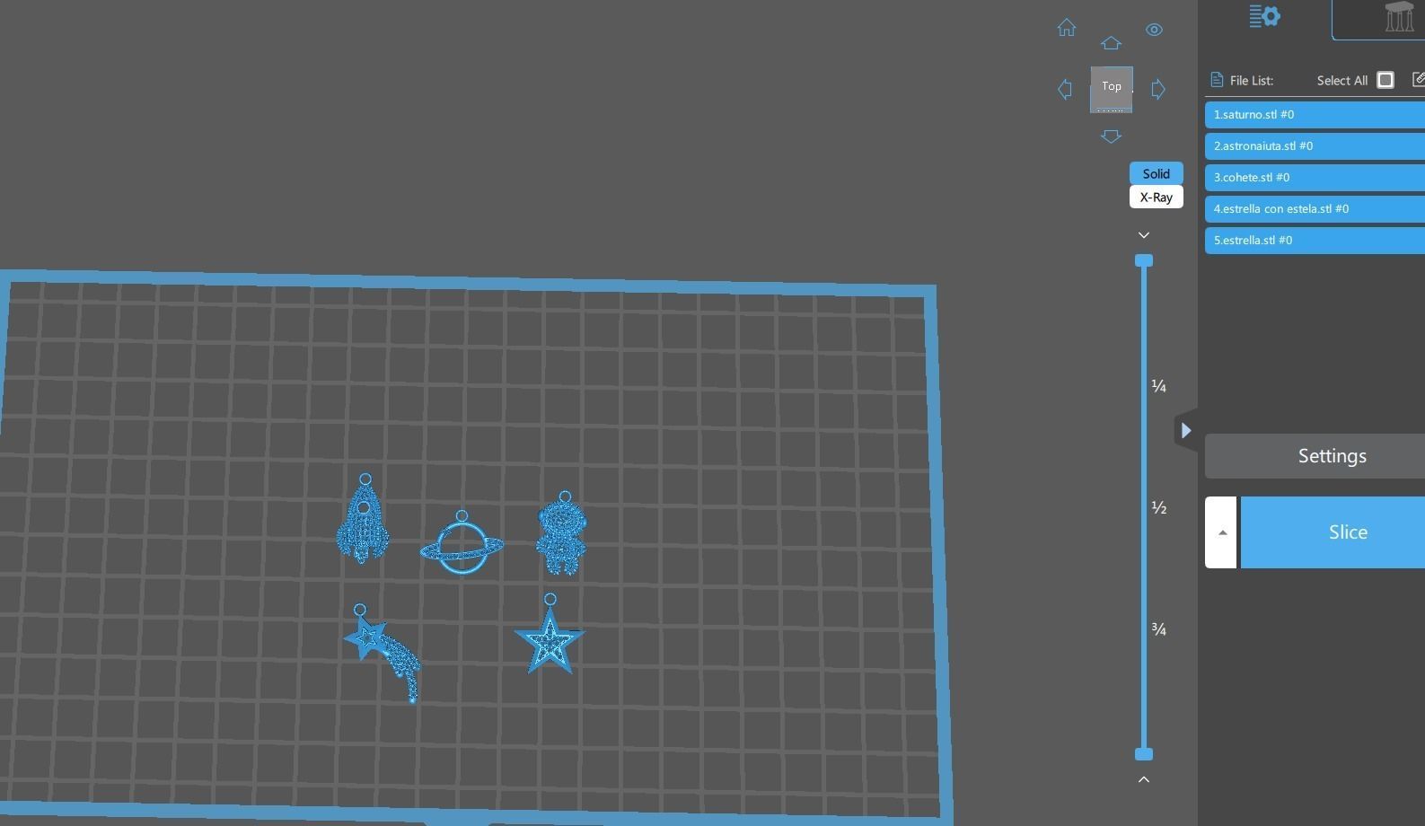 dijes- Colgantes paquete de 5 espacio -v- 3D print model_11