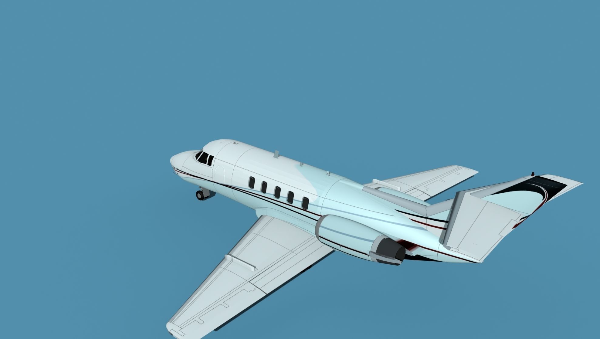 British Aerospace 125 Dominie V10 3D model_8