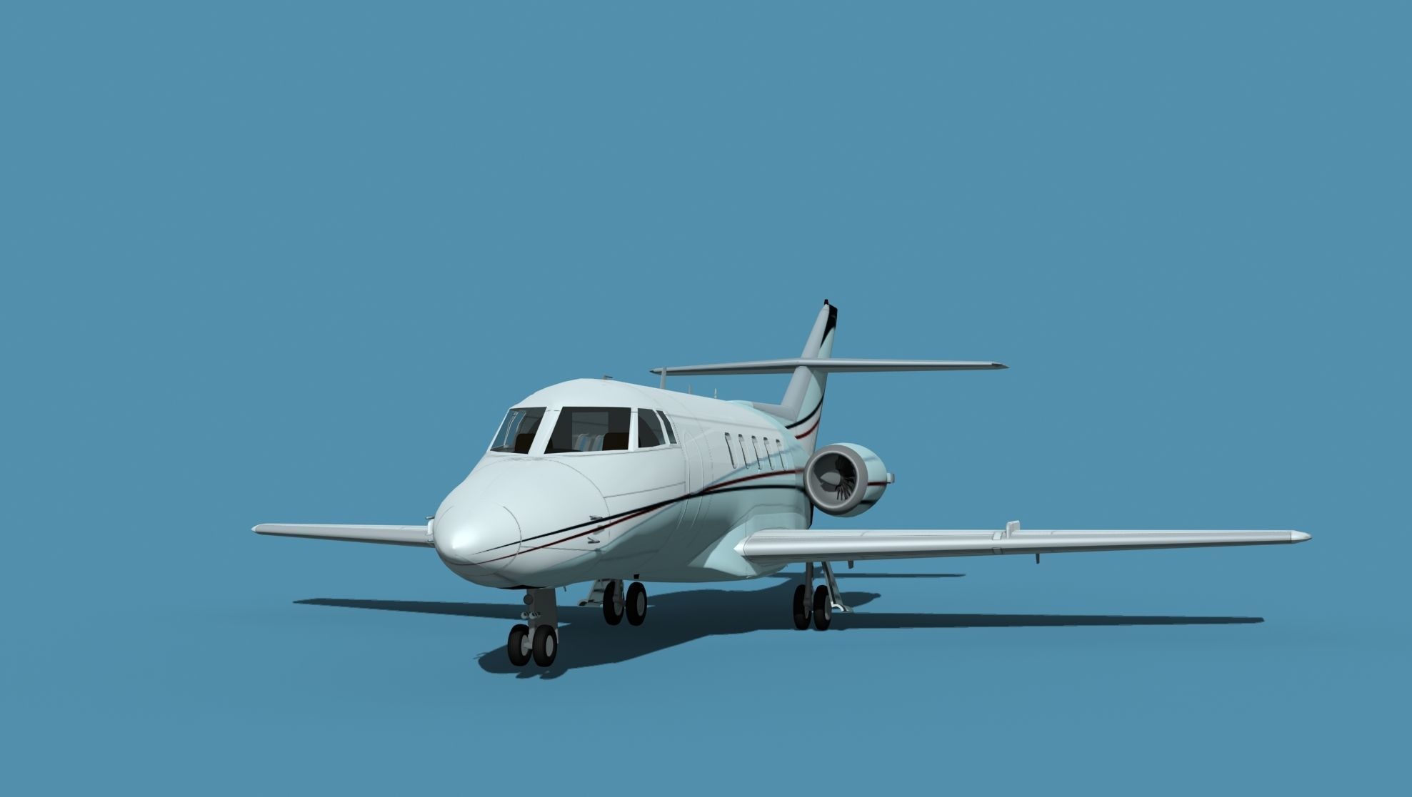 British Aerospace 125 Dominie V10 3D model_1