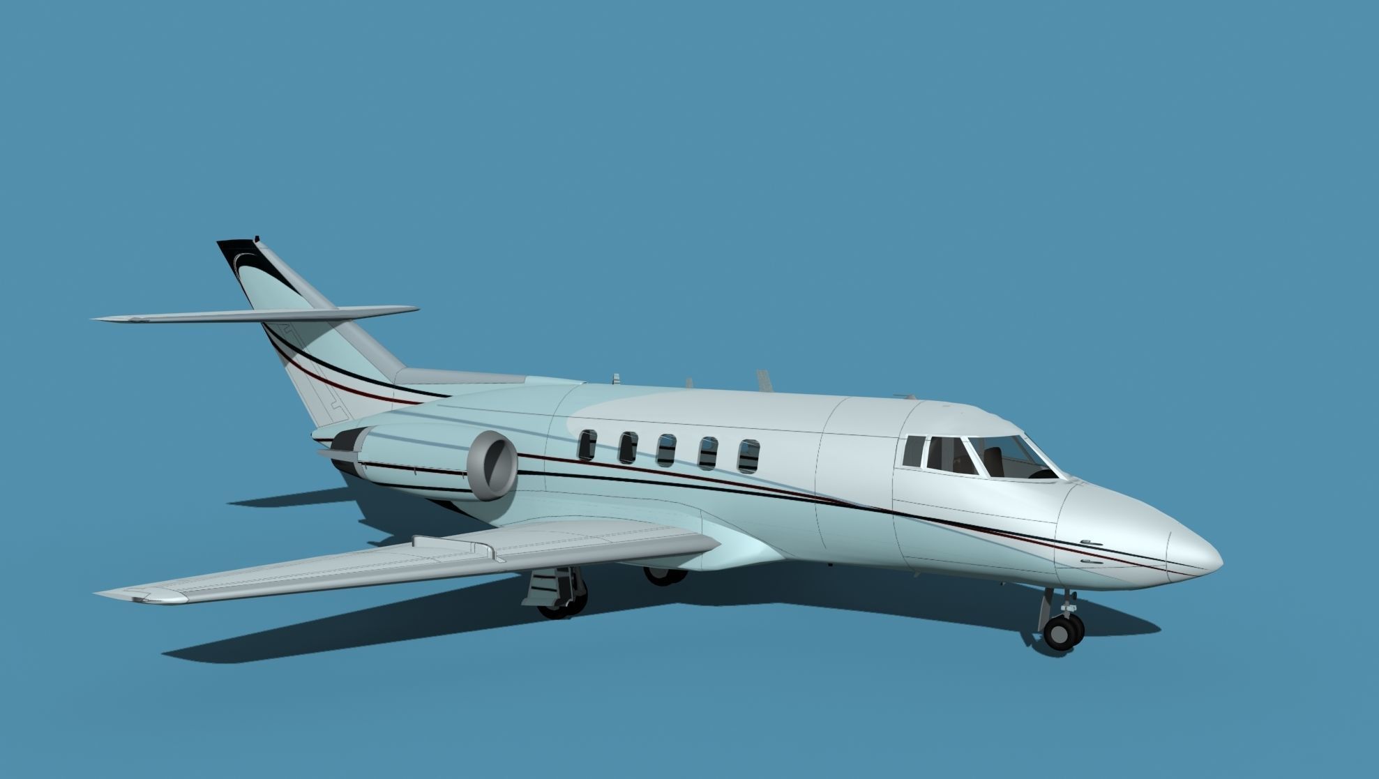 British Aerospace 125 Dominie V10 3D model_3